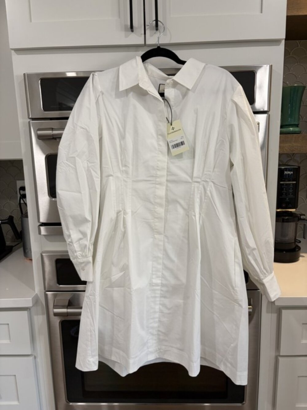 White Midi Shirt Dress - Unbranded